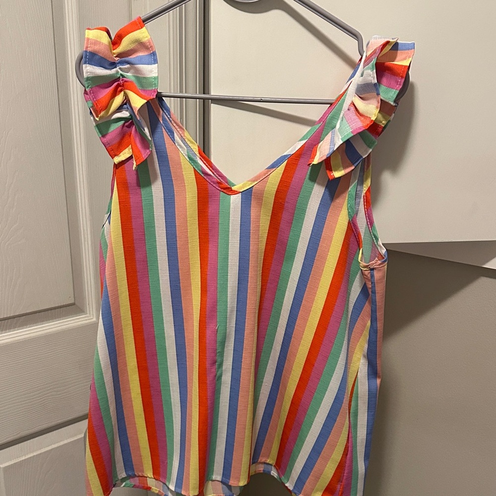 Entro Multicolor Striped Tank Top